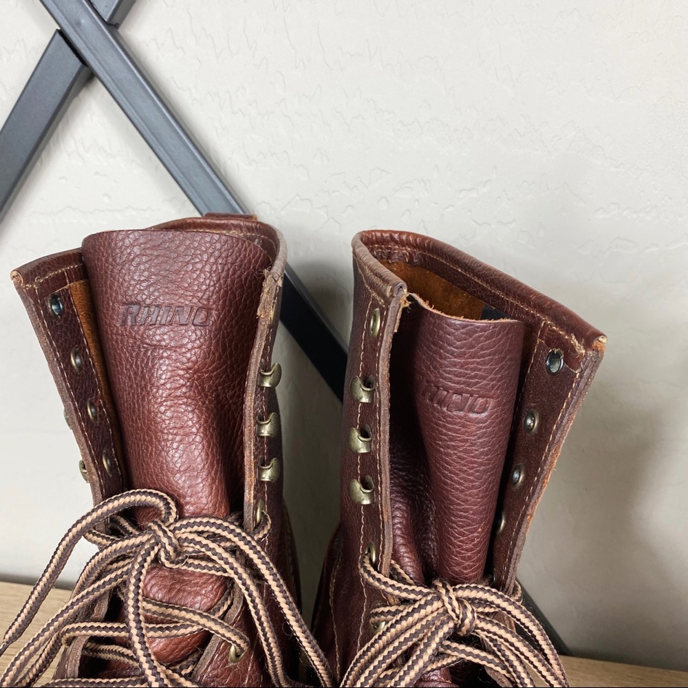 SOLD Rhino Leather Western Style Work Boots - Picture 11 of 16